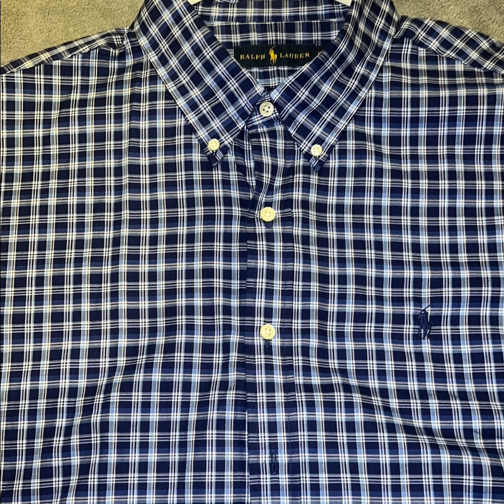 Ralph Lauren Men's Blue Plaid Shirt